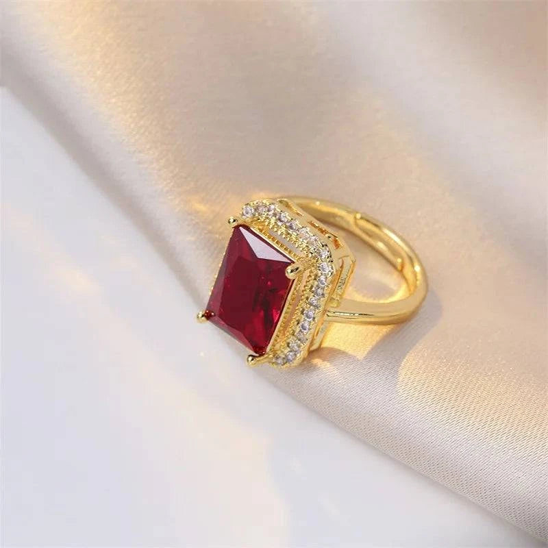 Women's Fashion Cubic Zirconia Necklace Earrings Ring Jewelry Set Girls Anniversary Wedding Valentine's Day Perfect Gift - Clothing Personality