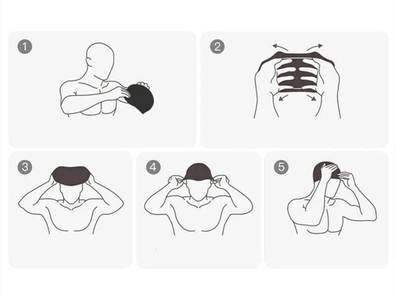 Swimming Cap Silicone Waterproof Swim Hat for Men Women Adult Kids Long Hair Pool Caps Diving Swimming Equipment Elastic Caps - Clothing Personality