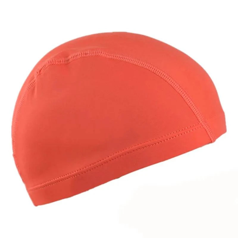 Ultra thin Bathing Caps Free Size Comfortable Swimming Caps For Men Women Elastic Nylon Ear Protection Long Hair Swimming Hat - Clothing Personality