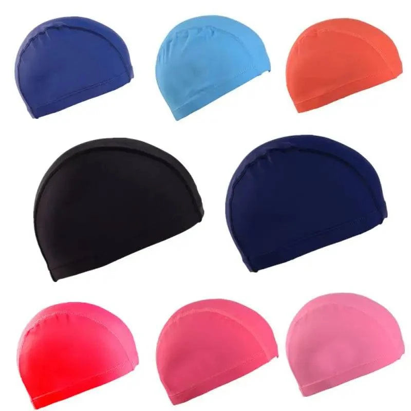 Ultra thin Bathing Caps Free Size Comfortable Swimming Caps For Men Women Elastic Nylon Ear Protection Long Hair Swimming Hat - Clothing Personality