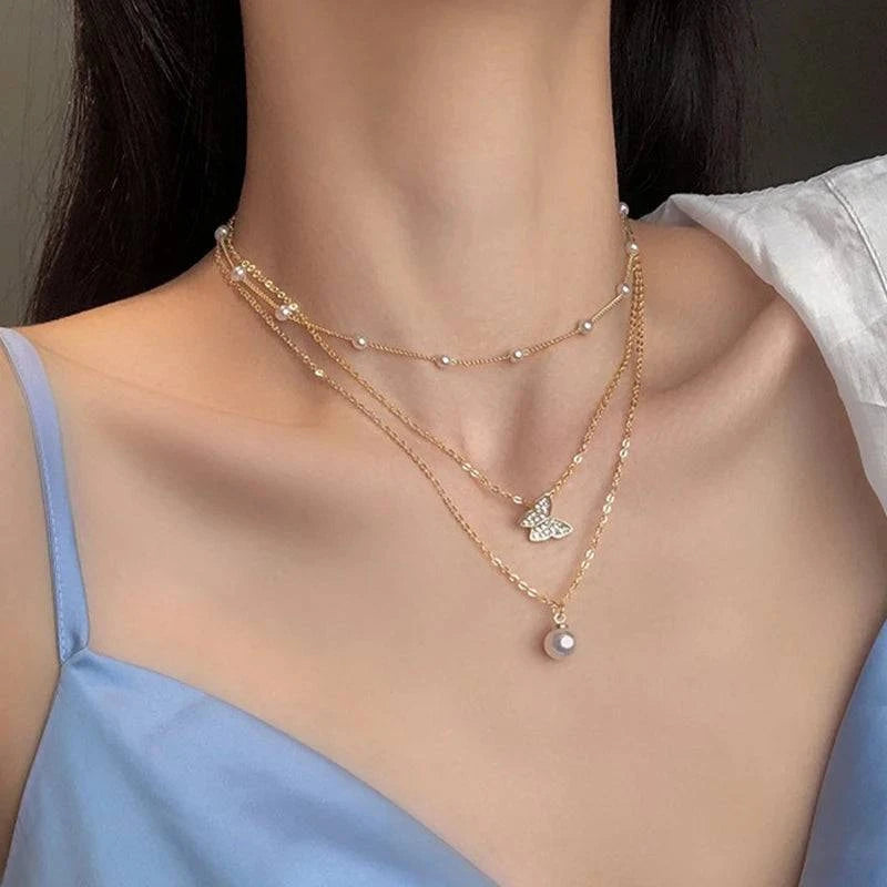 Vintage Round Charm Layered Necklace Women's Jewelry Layered Accessories for Girls Clothing Aesthetic Gifts Fashion Pendant 2022 - Clothing Personality