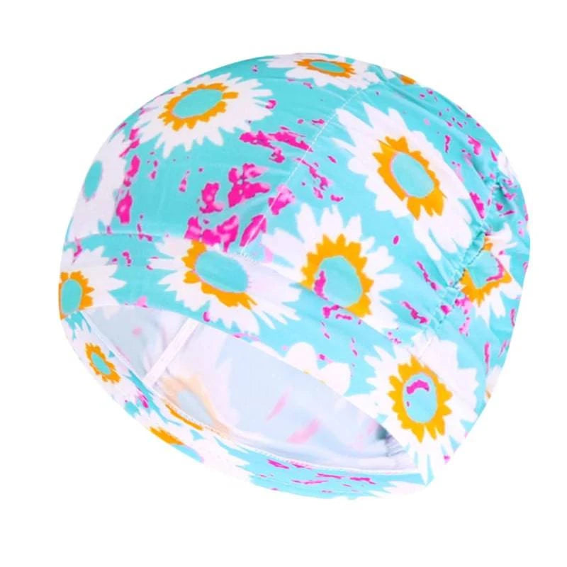Swimming Hat Women Unisex Girls Long Hair Bathing Cap Swimming Cap Stretch Drape Free Size Swim Pool Sport Elastic Nylon Turban - Clothing Personality