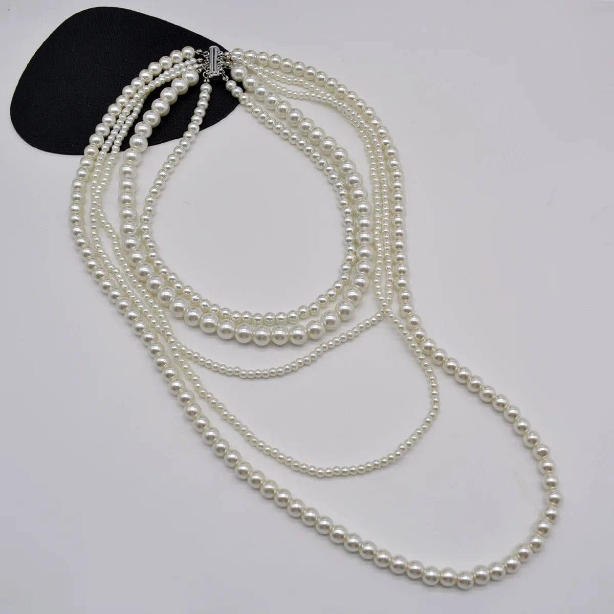 Imitation Pearl Multi-layered Women's Necklace Exaggerated Fashion High Street Club Party Banquet Necklace For Women Jewelry - Clothing Personality