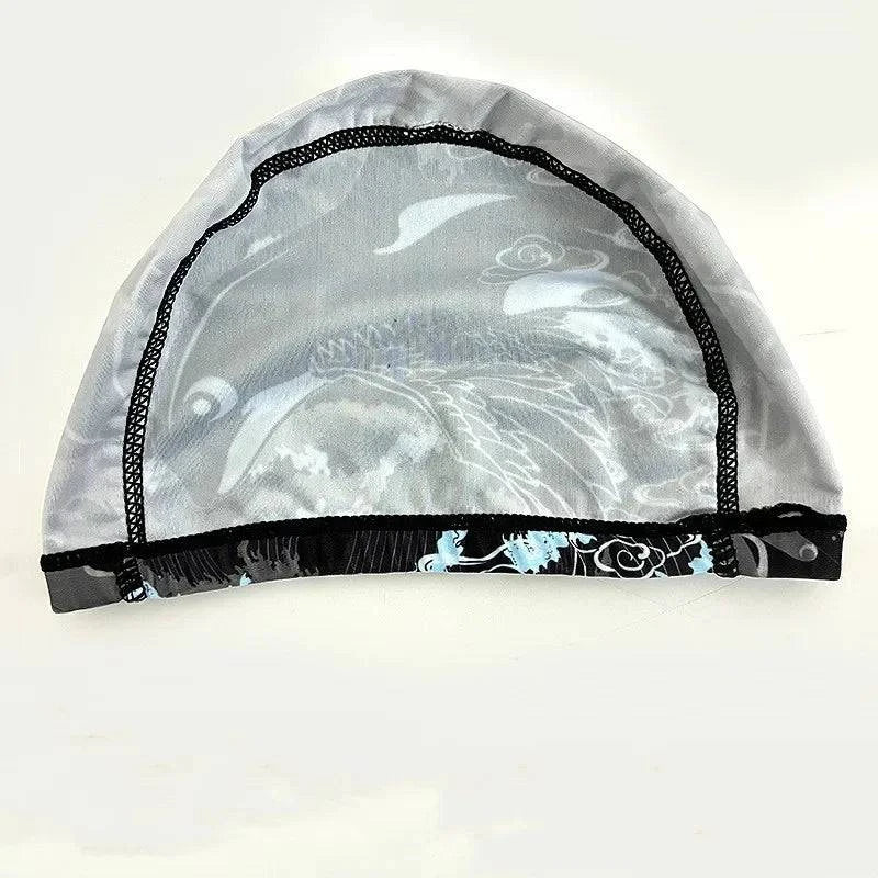 Swimming Caps Quick Dry Breathable Printed Swim Caps for Men Women Long Hair Ear Protection Adult Swimming Caps Pool Accessories - Clothing Personality