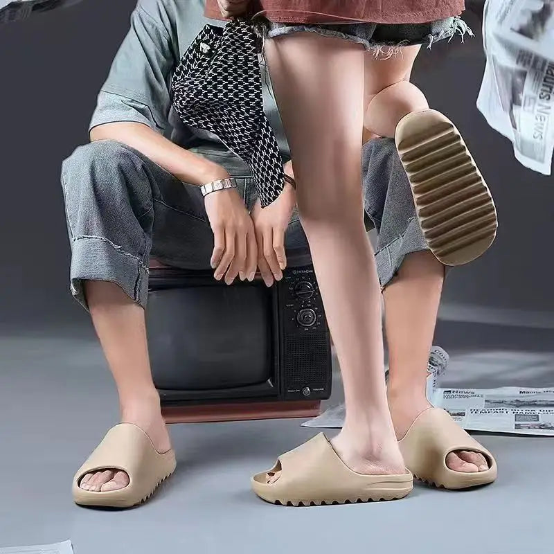 Men's Open Toe Slippers Thick-Soled Sandals Spring Summer New Non-slip Wearing Sandals