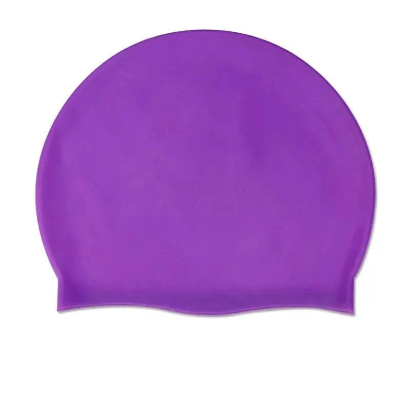 Swimming Cap Silicone Waterproof Swim Hat for Men Women Adult Kids Long Hair Pool Caps Diving Swimming Equipment Elastic Caps - Clothing Personality