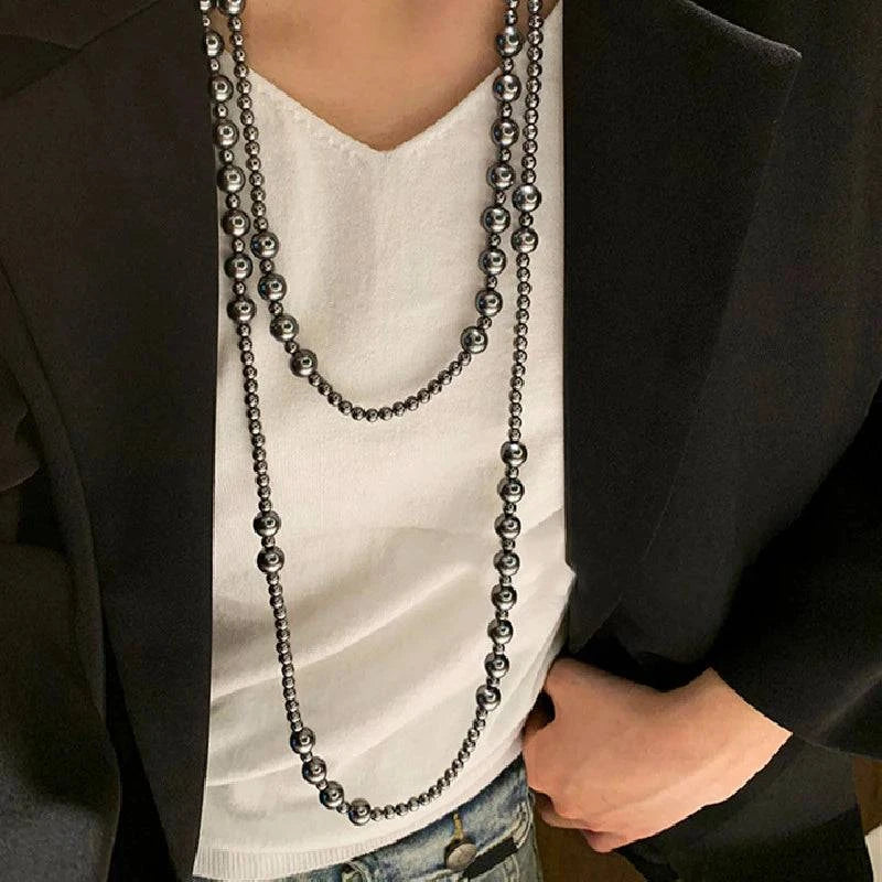 Imitation Pearl Multi-layered Women's Necklace Exaggerated Fashion High Street Club Party Banquet Necklace For Women Jewelry - Clothing Personality