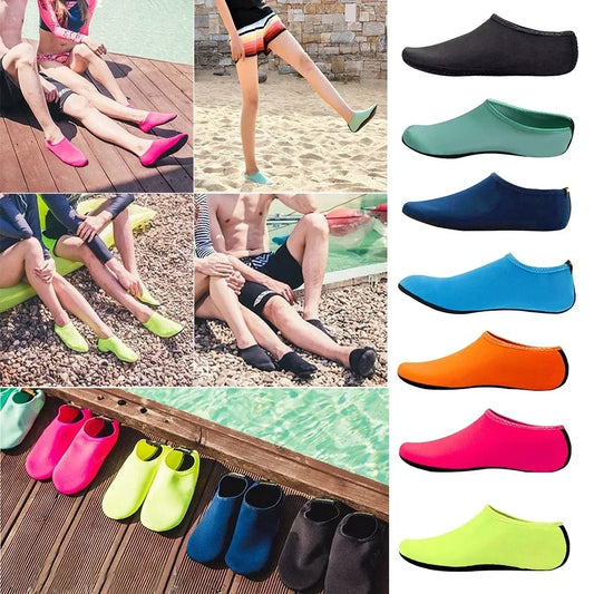 Non-Slip Unisex Water Shoes Swimming Diving Socks Summer Aqua Beach Sandal Flat Shoe Seaside Sneaker Socks Slipper for Men Women - Clothing Personality