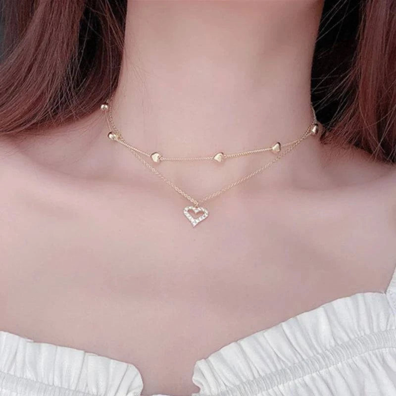 Vintage Round Charm Layered Necklace Women's Jewelry Layered Accessories for Girls Clothing Aesthetic Gifts Fashion Pendant 2022 - Clothing Personality