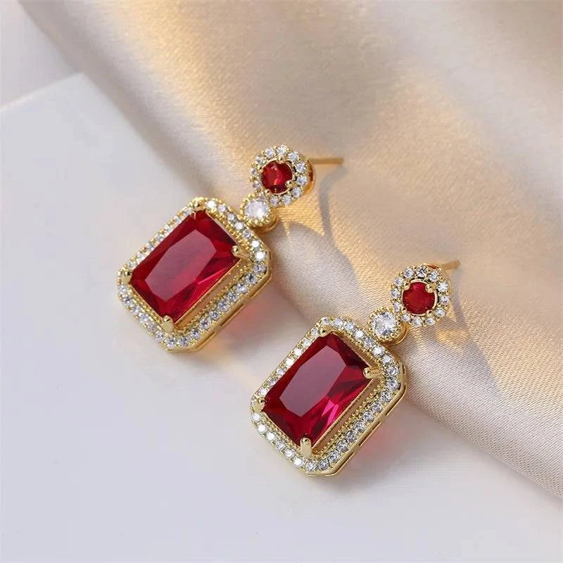 Women's Fashion Cubic Zirconia Necklace Earrings Ring Jewelry Set Girls Anniversary Wedding Valentine's Day Perfect Gift - Clothing Personality