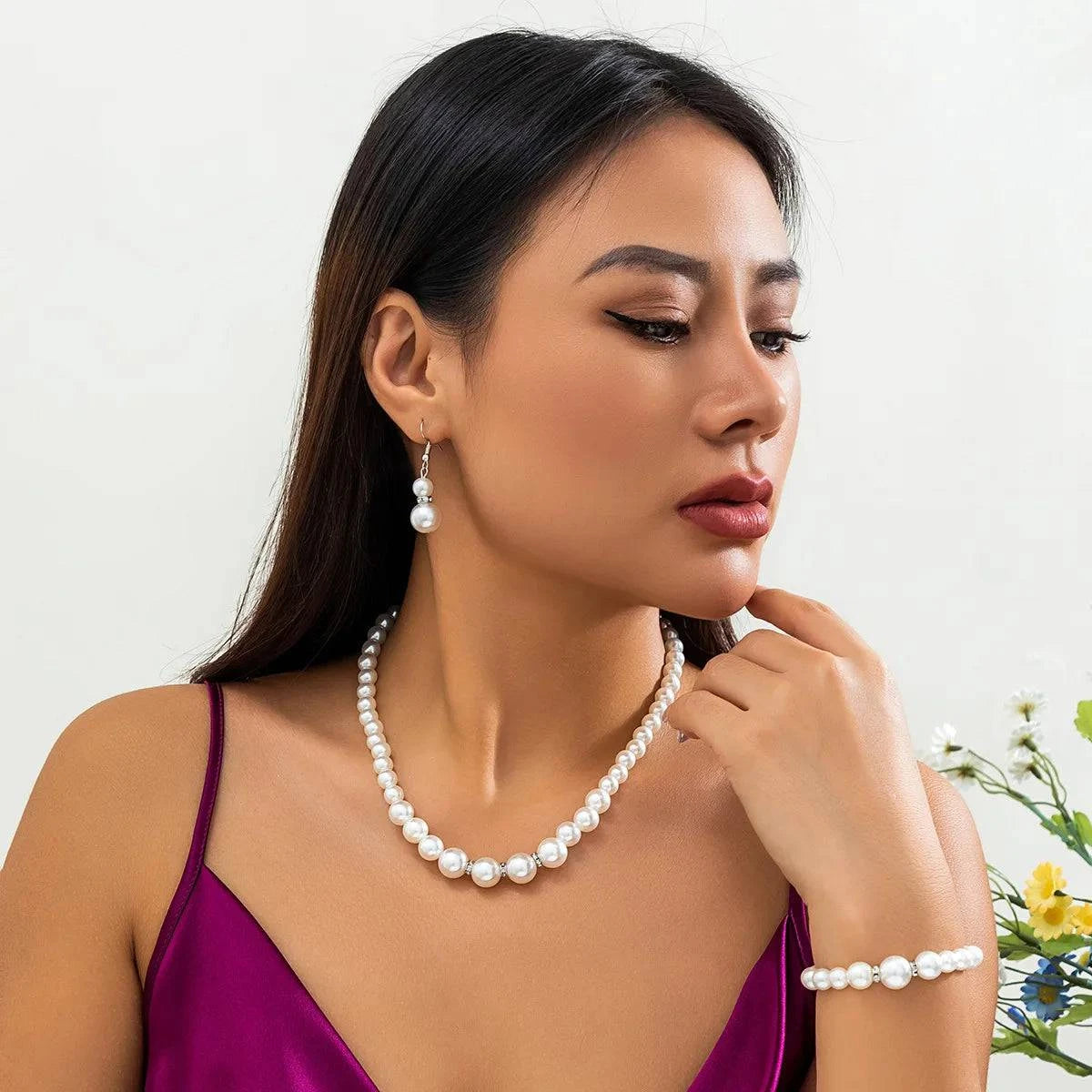 Imitation Pearl Multi-layered Women's Necklace Exaggerated Fashion High Street Club Party Banquet Necklace For Women Jewelry - Clothing Personality