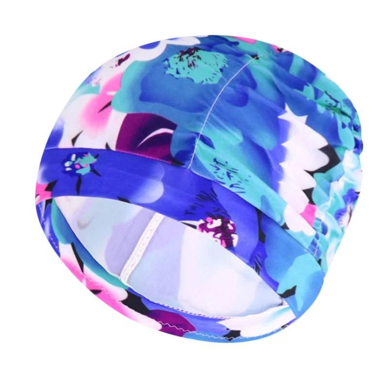 Swimming Hat Women Unisex Girls Long Hair Bathing Cap Swimming Cap Stretch Drape Free Size Swim Pool Sport Elastic Nylon Turban - Clothing Personality