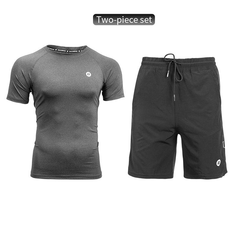 Two Piece Sports Suit Fitness Activewear Wear Set Tshirt T-shirt Shorts