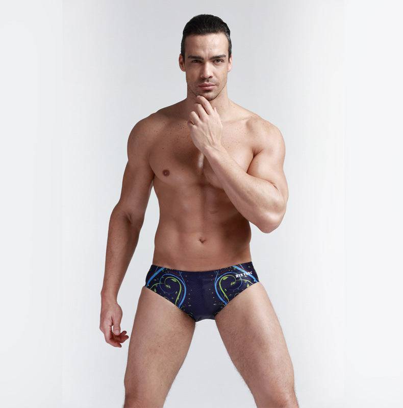 Men's Swimwear Triangle Swimming Shorts Professional Swimming Trunks - Clothing Personality