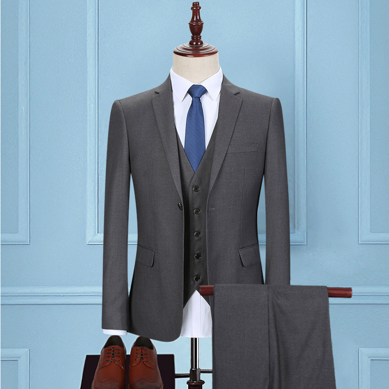 Men's Three-Piece Suit Professional Slim Fit Formal Suit Business - Clothing Personality