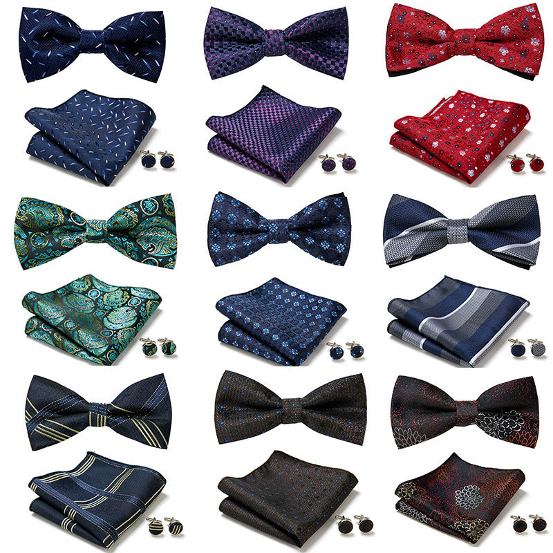 Three Piece Set Of Stylish Bow Ties - Clothing Personality