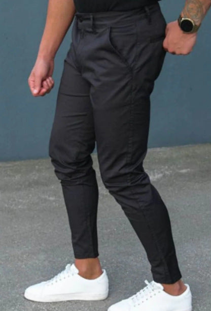 Spring And Autumn Slim Fit Men's Business Casual Pants Long Pants 3D Plaid - Clothing Personality