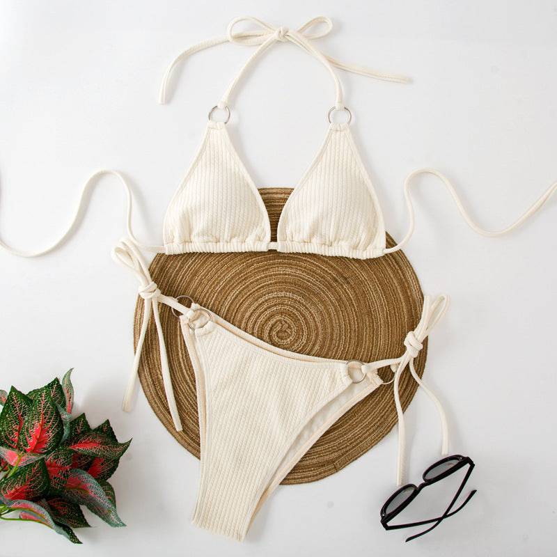 Sexy Bikini Set Summer Side Tie Thong Bandage Style Swimsuit Womens Clothing - Clothing Personality
