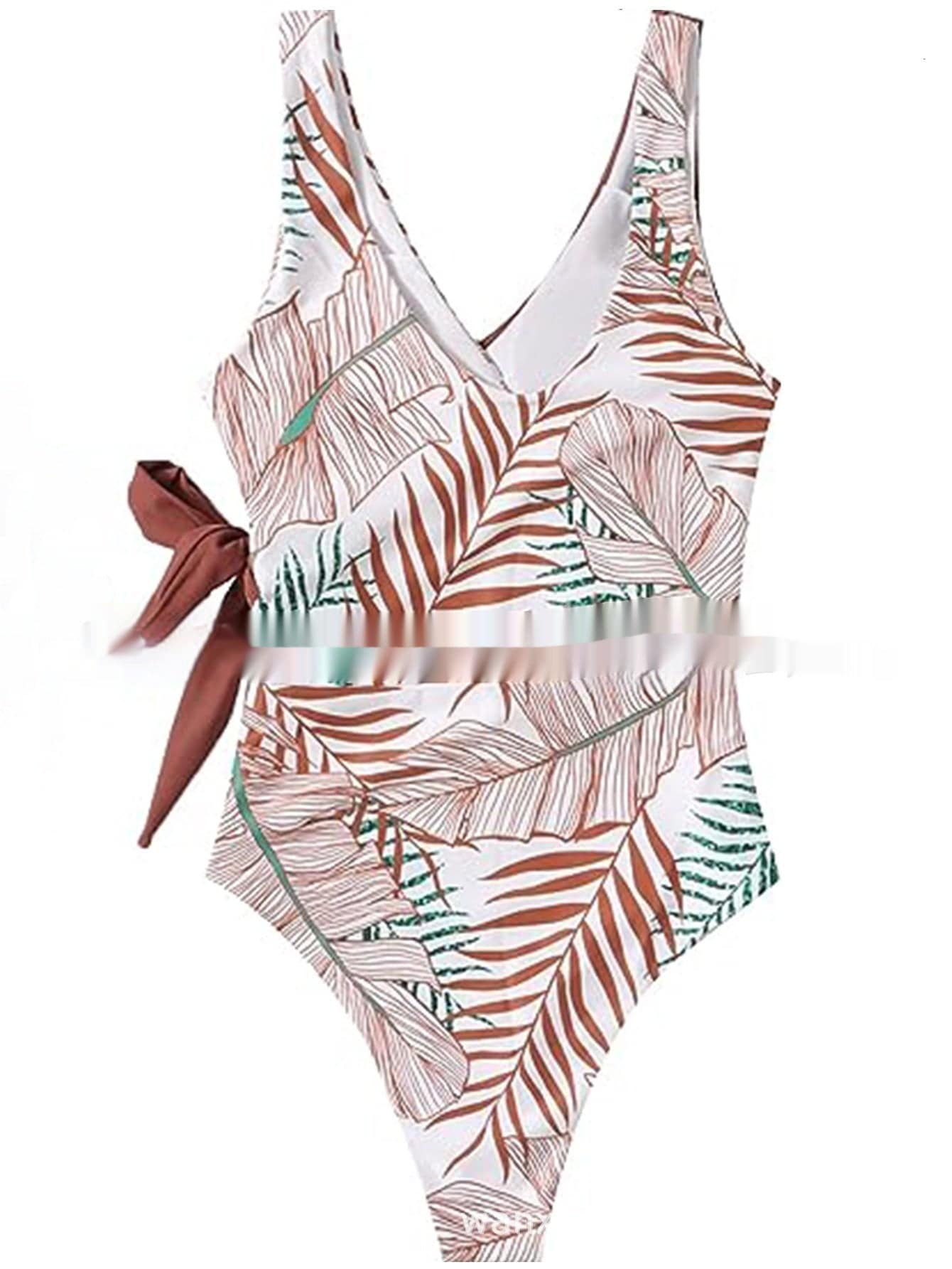 Women's Backless Contrast Colors Slimming Korean-style One-piece Tankini Swimsuit - Clothing Personality