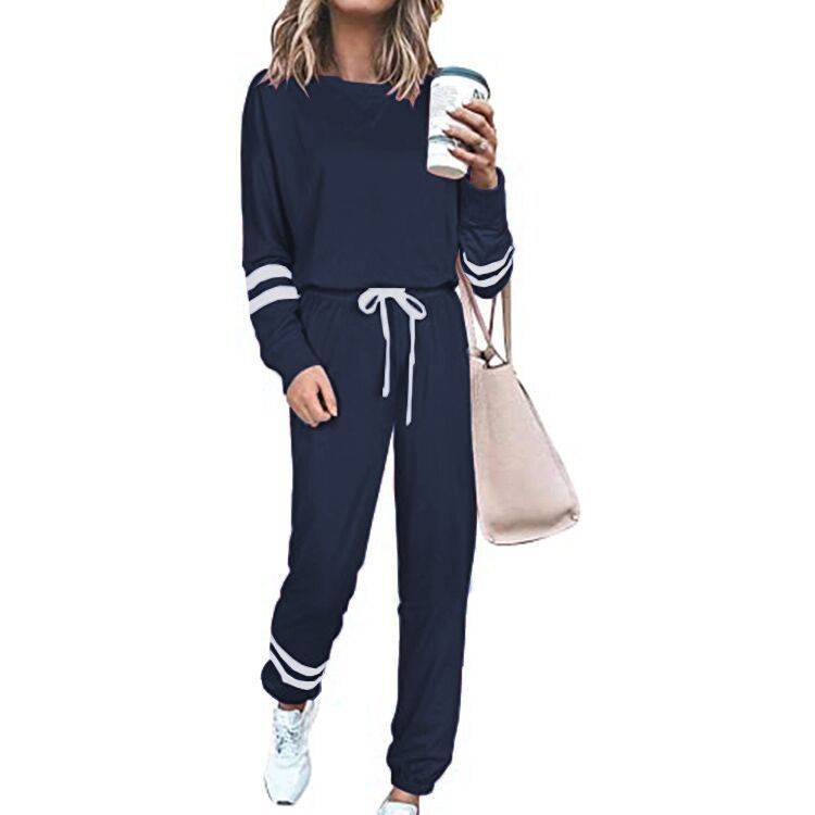 Women's Clothing Plus Size Loose-fitting Solid Color Long Sleeves Casual Suit - Clothing Personality