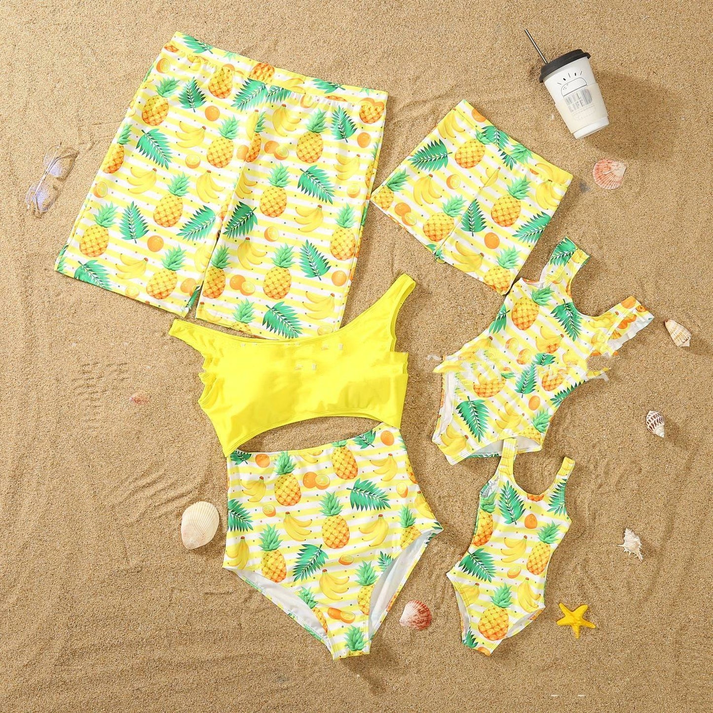 Parent-child Swimsuit Quick Dry Beach Pants Mid-child Swimsuit - Clothing Personality
