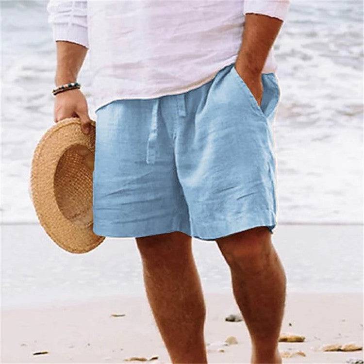 Men's Daily Sand Pure Color Comfortable Breathable Shorts - Clothing Personality