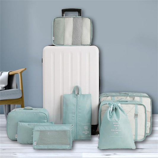 8-piece Set Luggage Divider Bag Travel Storage Clothes Underwear Shoes Organizer Packing Cube Bag - Clothing Personality