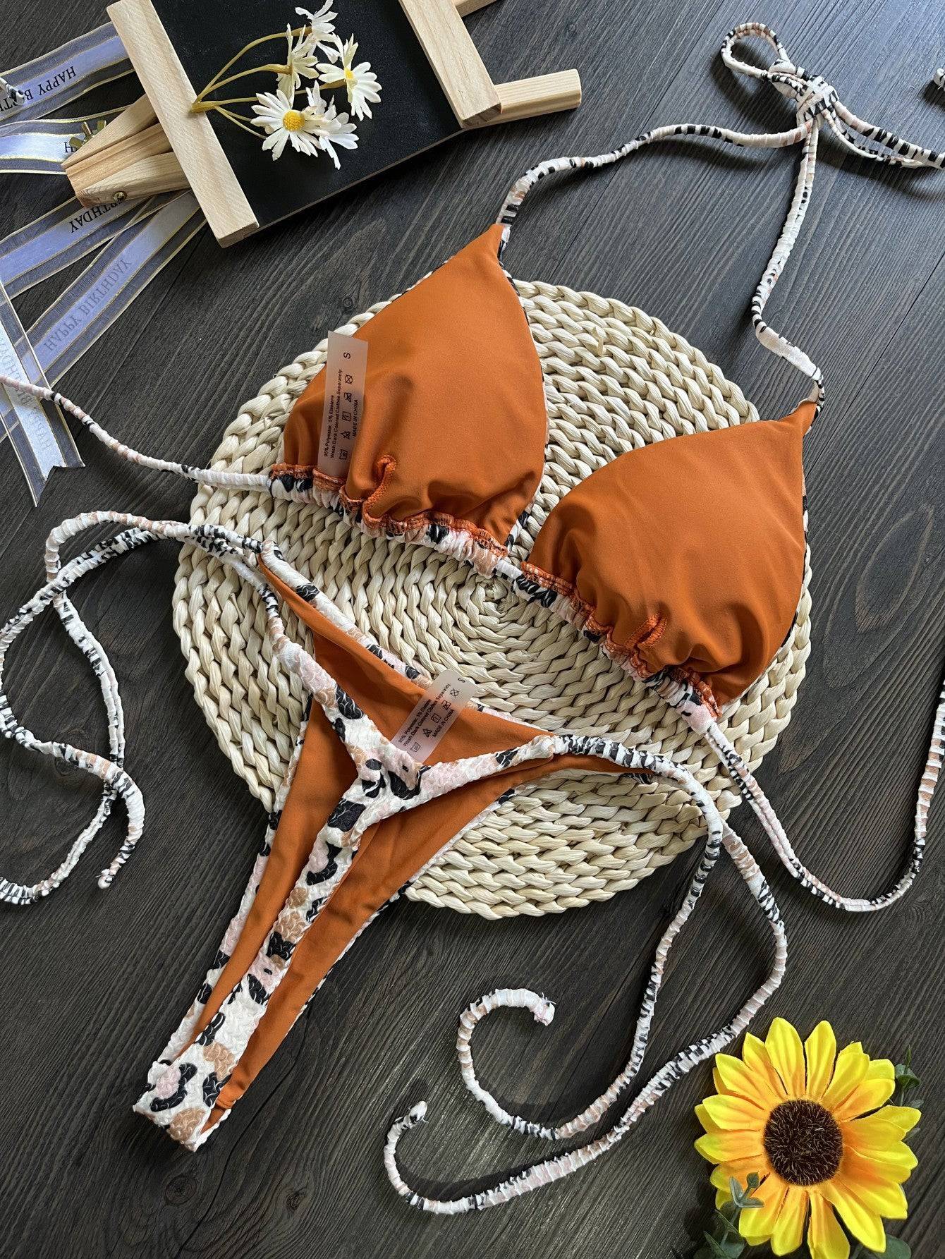 Printed Swimsuit Beach Sexy Bikini Swimwear Women's Swimsuit - Clothing Personality
