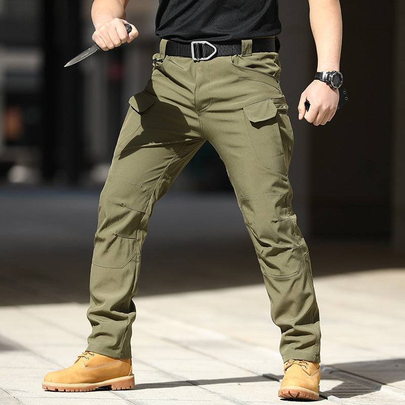 Tactical Outdoor Stretch Overalls Loose Soft Shell Pants Waterproof - Clothing Personality