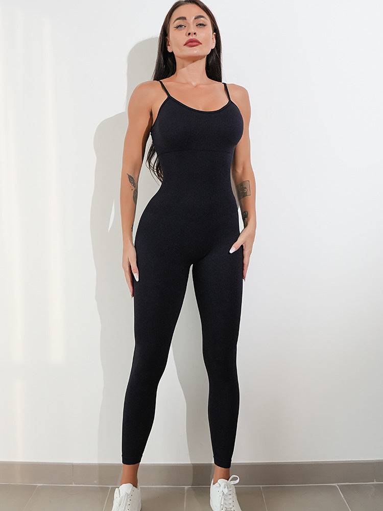 Womens Sexy Unitard One Piece Jumpsuit Spaghetti Strap Tummy Control Rompers Sleeveless Bodysuits Outfits - Clothing Personality