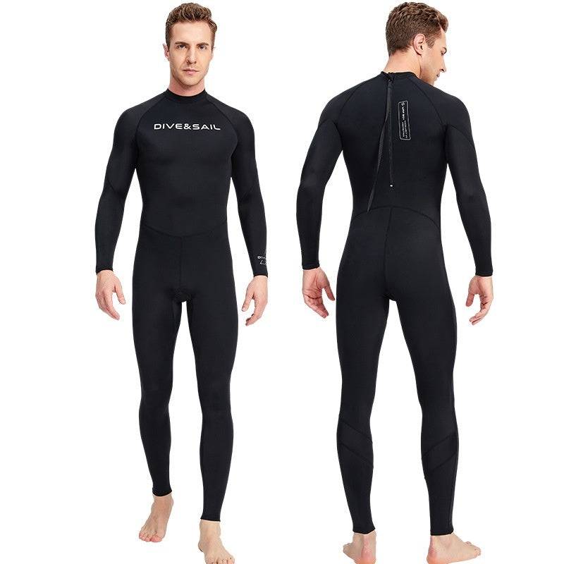 New Diving Suit Men's One-piece Thin Type Sunscreen Quick-drying Swimsuit - Clothing Personality