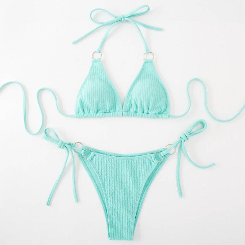 Sexy Bikini Set Summer Side Tie Thong Bandage Style Swimsuit Womens Clothing - Clothing Personality