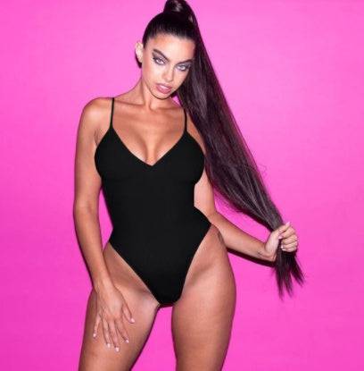 Summer Bikini Backless String Large Size Sexy Solid Color Triangle One-piece Swimsuit Womens Clothing - Clothing Personality