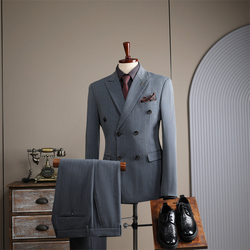 Double Breasted Suit Suit Men's Suits - Clothing Personality