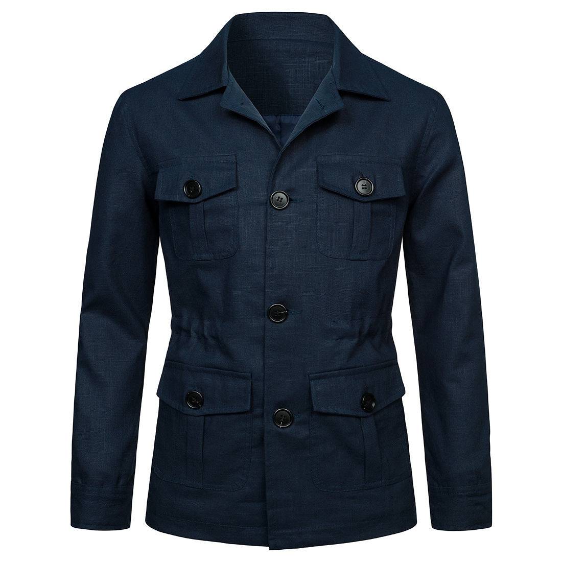 Men's Blazer Light Jacket Spring Linen Jacket British Retro Gentry - Clothing Personality