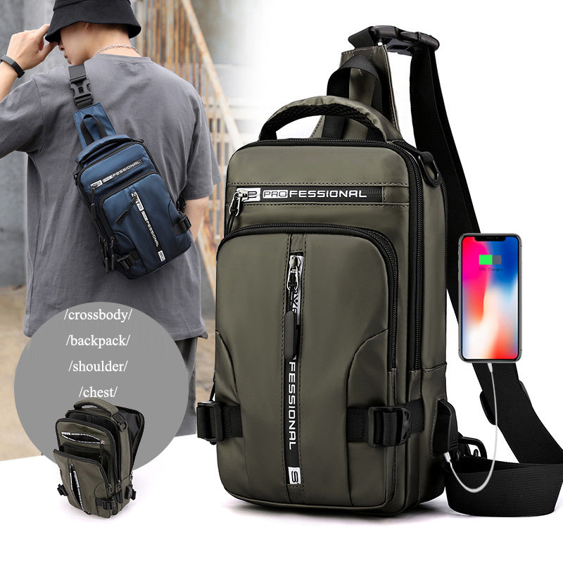 Crossbody Bags Men Multifunctional Backpack Shoulder Chest Bags - Clothing Personality