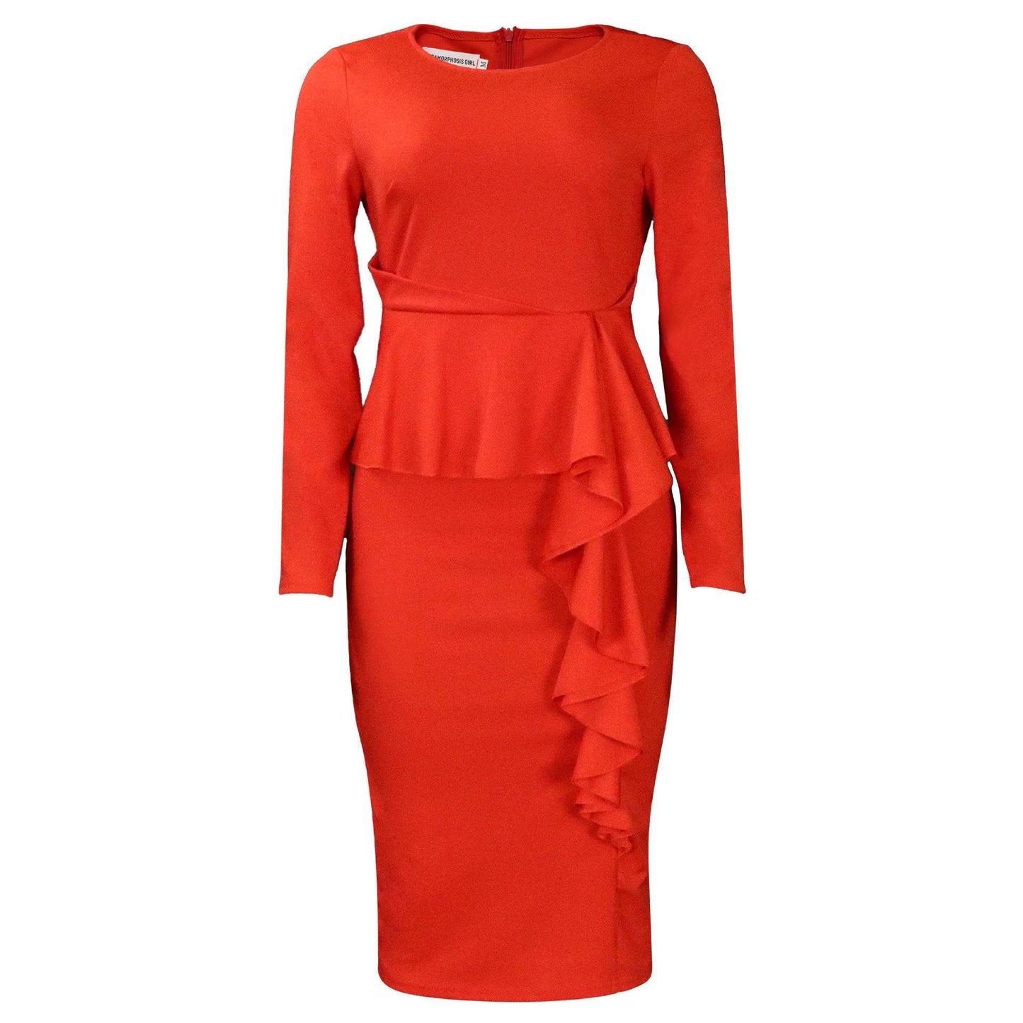 Women's Solid Color 3/4 Sleeve Empire Waist Knee Length Dress Fashion Elegant S-3x Dress Plus Size Dress - Clothing Personality