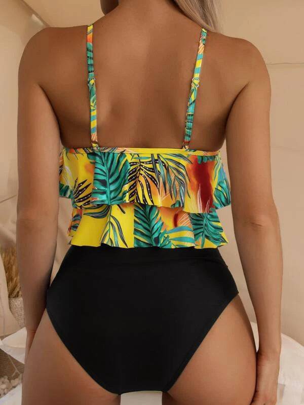 Tankini Split High Waist Bikini - Clothing Personality