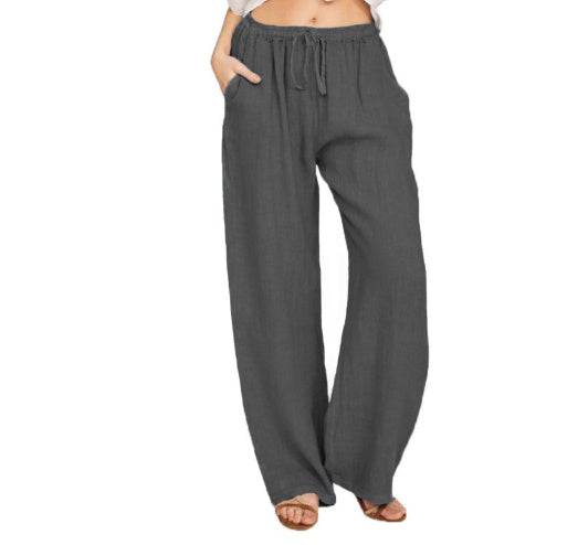 Women's Casual Cotton And Linen Loose Yoga Pants - Clothing Personality