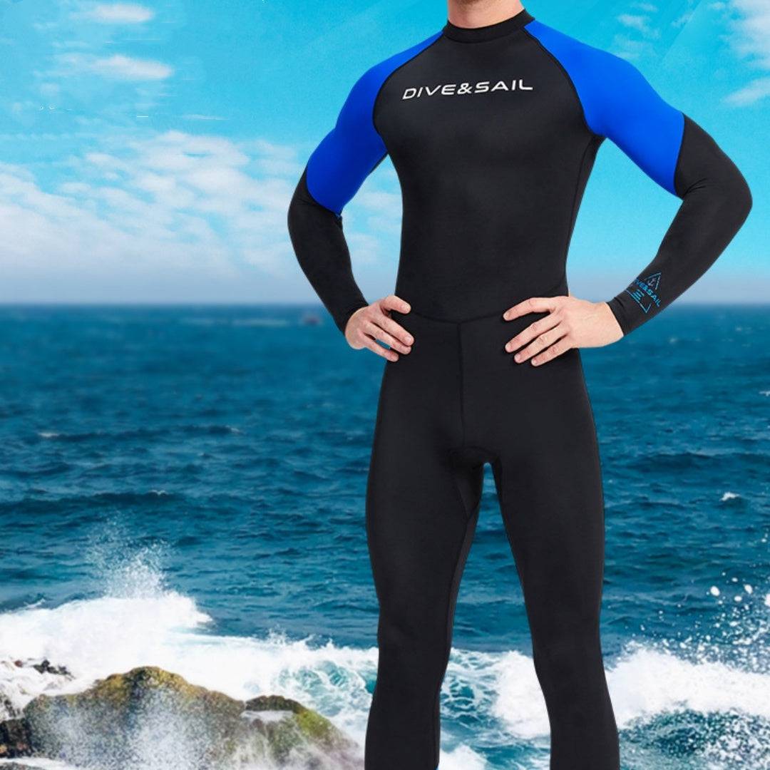New Diving Suit Men's One-piece Thin Type Sunscreen Quick-drying Swimsuit - Clothing Personality