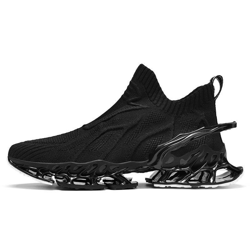 Breathable Blade Plus Size Shock Absorption Flying Woven Men's Sneaker - Clothing Personality