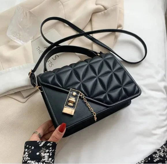 Women's Rhombus Print One-Shoulder Bag Handbag - Clothing Personality