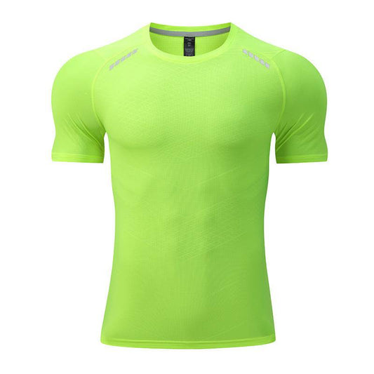 Men's Quick Drying T-Shirt Short-Sleeved Activewear Top Round Neck Workout Clothes - Clothing Personality