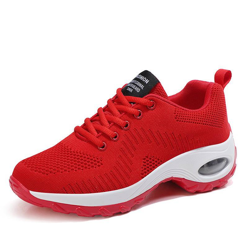 Round Toe Front Lace-up Women's Low Top Mesh Sneakers - Clothing Personality
