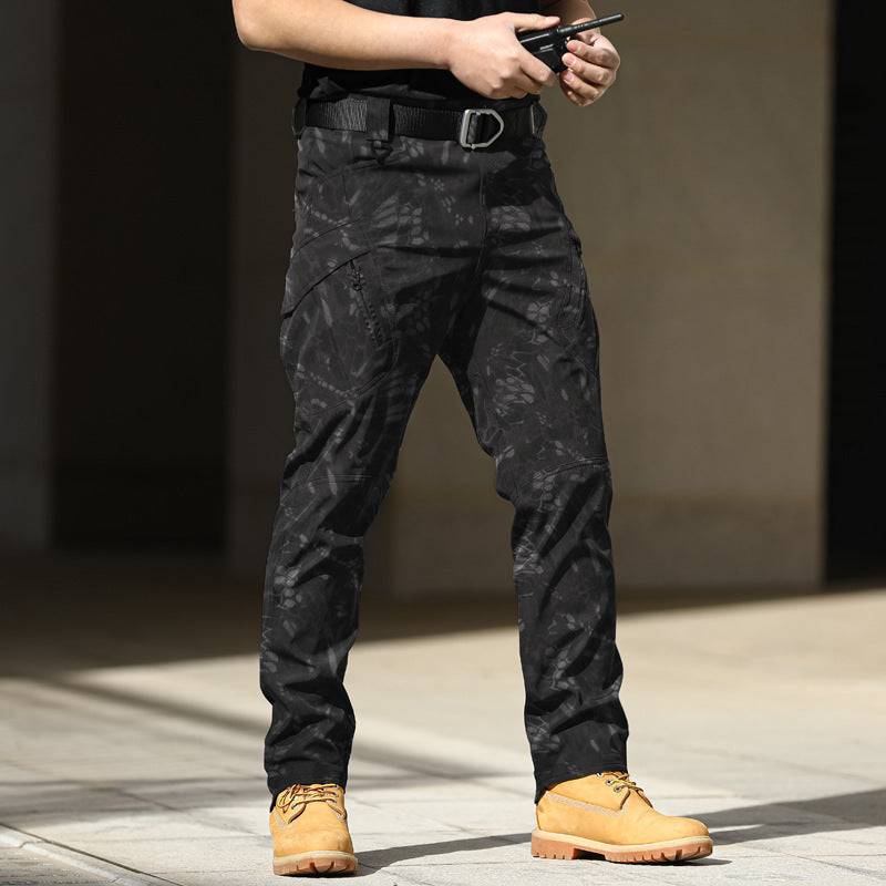 Tactical Outdoor Stretch Overalls Loose Soft Shell Pants Waterproof - Clothing Personality