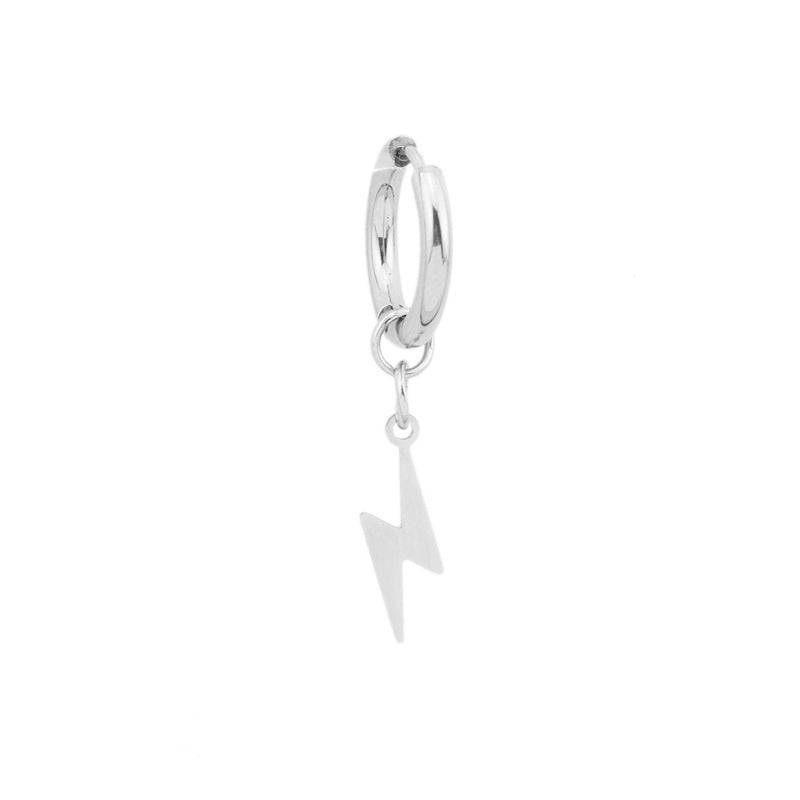 Hoop Huggie Silver Color Earrings For Men Stainless S - Clothing Personality