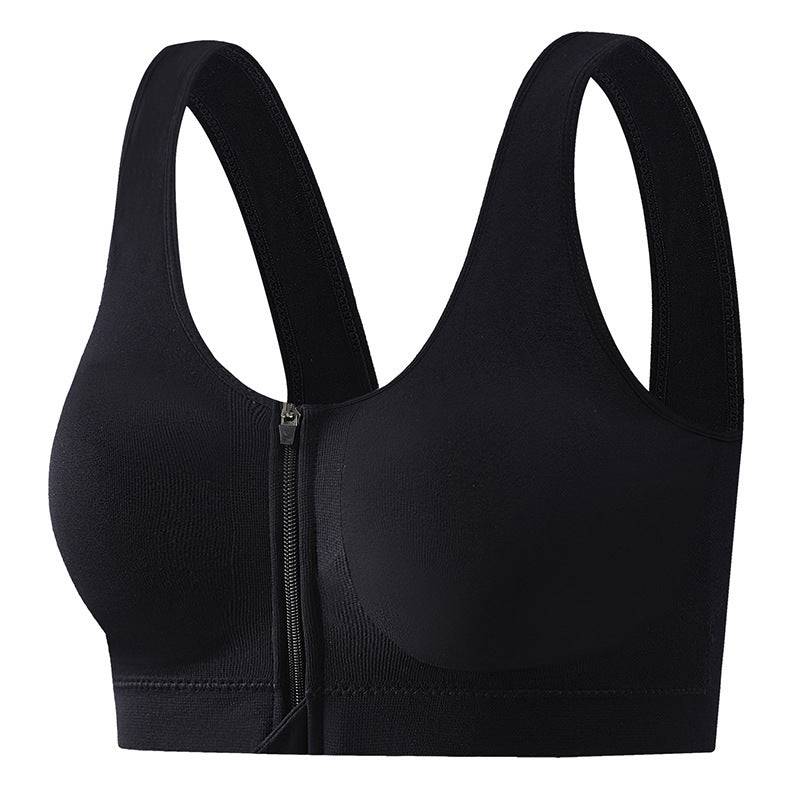 Front Zipper Sports Bra Shockproof High Strength Beauty Back - Clothing Personality