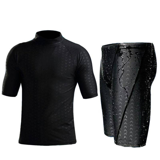 Men's Swimsuit Suit, Short-sleeved Top, Split Quick-drying Snorkeling Equipment - Clothing Personality