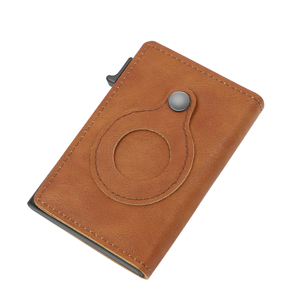 Minimalist Wallets For Men, Premium Genuine Leather Credit Card Holder For AirTag With Slim Wallet RFID Technology - Clothing Personality