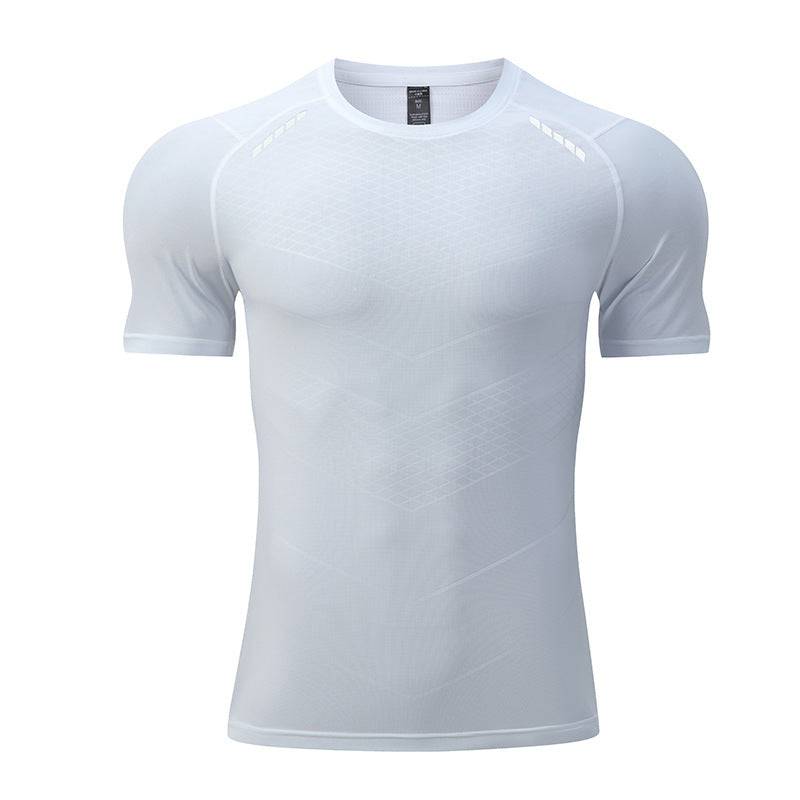 Men's Quick Drying T-Shirt Short-Sleeved Activewear Top Round Neck Workout Clothes - Clothing Personality